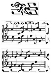Adesivo de Parede 3d Adesif Notas Musicais