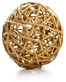 Enfeite Decorativo Esfera em Rattan para Sala Natural 12 cm M02 - D'Rossi