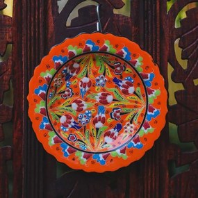 Prato Colorido em Cerâmica Turca 18cm