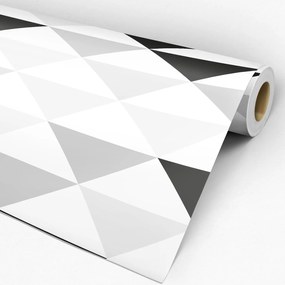 Adesivo triângulo preto branco e cinza