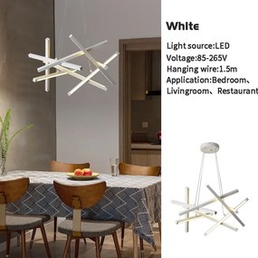 Pendente Moderno led lustre de controle remoto para sala estar sala jantar quarto cozinha luz pingente teto design lâmpada suspensão - white - 65cm | Branco quente