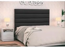 Cabeceira Cama Box Casal Queen 160cm Greta Suede Preto e 2 Mesas de Ca