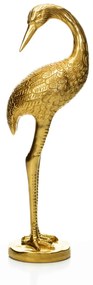 Escultura Pássaro em Poliresina Dourado 40x14 cm - D'Rossi