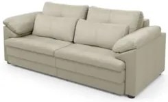 Sofá Retrátil 2 Lugares Para Sala 175cm Dijon Couro Creme S07 - Mpozen