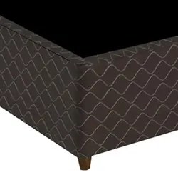 Base Para Cama Box Solteiro 88cm Poliéster Bordado New York Marrom - G