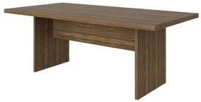 Mesa de Reunião para Escritório Home Office ME4119 MDP Nogal G69 - Gran Belo