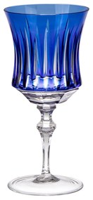Taça de Cristal Lapidado P/ Vinho Branco - 66 - Azul Escuro  66 - Azul Escuro