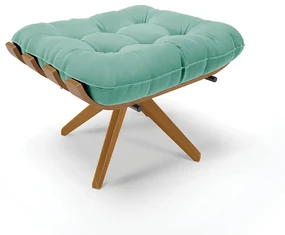 Puff Giratório Costela Suede Base de Madeira MA30 M11 - D'Rossi - Azul Marinho