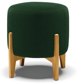 Puff Banqueta Decorativo Base Madeira Stella Bouclê D03 - D'Rossi - Verde