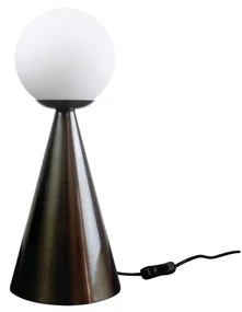 Abajur Ludo Ø15,5X39,6Cm 1Xg9 Alumínio E Globo Ø14Cm Fosco - Usina 251... (CP-M - Champagne Metálico)