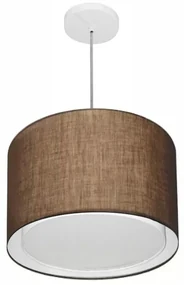 Pendente Cilíndrico Café MJ-4286 Para Mesa de Jantar e Estar