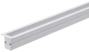 Perfil Led Embutir Aluminio Branco 23W 2M 24V Archi - LED BRANCO QUENTE (2700K)