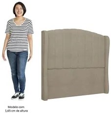 Cabeceira Casal Cama Box 140cm Glenda I02 Bouclê Capuccino - Mpozenato