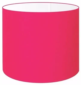 Cúpula em tecido cilíndrica abajur luminária cp-4113 30x25cm rosa pink
