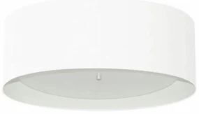 Plafon Cilíndrico Md-3008 Cúpula em Duplo Tecido 60x25cm Branco / Branco - Bivolt