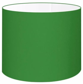 Cúpula abajur e luminária cilíndrica vivare cp-7020 Ø45x21cm - bocal nacional - Verde-Folha