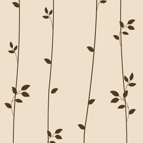 Papel de parede adesivo floral bege e marrom