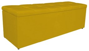 Calçadeira Estofada Manchester 195 cm King Size Corano Amarelo - ADJ Decor