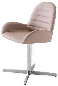 Cadeira Arm Assento Estofado Dunas Fendi com Base Aranha em Aluminio - 46908 Sun House