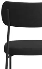 Kit 6 Cadeiras Estofadas Milli Veludo F02 Preto - Mpozenato