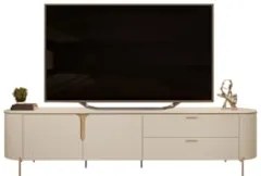 Rack Bancada de TV 75 Pol 241cm Celi D04 Off White - Mpozenato