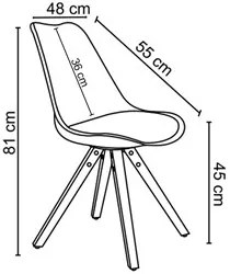 Kit 2 Cadeiras de Jantar Design Saarinen Wood Base Madeira Lívia R02 P