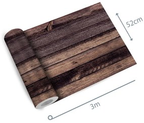 Adesivo de Parede madeira marrom escuro