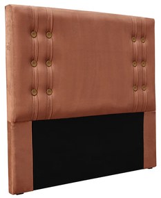 Cabeceira Cama Box Solteiro 90 cm Gênova Veludo S04 - D'Rossi - Cobre