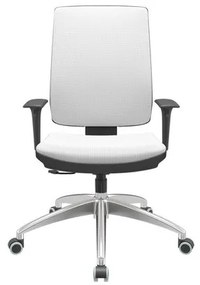 Cadeira Office Brizza Soft Aero Branco RelaxPlax Base Aluminio 120cm - 63920 Sun House