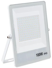 Projetor Led Ultrafino Branco 100w 3000k Ip65