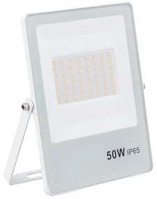 Projetor Led Ultrafino Aluminio Branco 50w 120 3000k Ip65