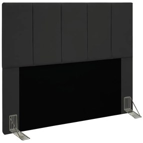 Cabeceira Perola Para Cama Box king 195 cm Suede - D'Rossi - Preto