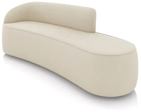 Sofá 4 Lugares Orgânico 220 cm Morgan Suede D03 - D'Rossi - Bege