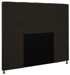 Cabeceira Cama Box Casal 140cm Safira Suede Marrom Z51 - Mpozenato