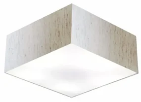Plafon Para Sala de Jantar Quadrado SJ-3000 Cúpula Cor Linho Bege