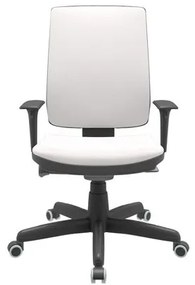 Cadeira Office Brizza Soft Vinil Branco Autocompensador Base Standard 120cm - 63901 Sun House