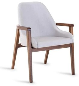 Cadeira com Braço Mara Estofada Detalhe em Metal Design by Augusto Crespi
