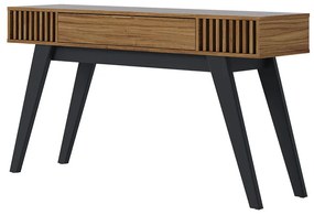 Aparador de Sala Pé em Madeira Maciça 136cm Laisa Noce Milano C04 - D'Rossi