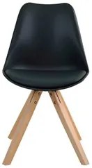 Kit 4 Cadeiras de Jantar Design Saarinen Wood Base Madeira Lívia R02 P