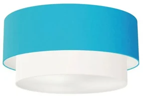 Plafon Para Corredor Cilíndrico SC-3062 Cúpula Cor Azul Turquesa Branco