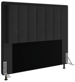 Cabeceira Opala Para Cama Box king 195 cm Suede Preto - D'Rossi