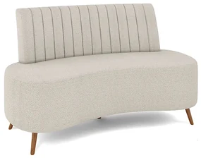 Sofá 2 Lugares Living 135cm Pé Palito Maraú Bouclê K01 - D'Rossi - Bege