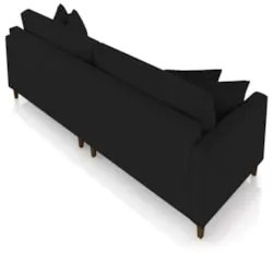 Sofá 2 Lugares Living 156cm Linn k04 Veludo Preto - Mpozenato