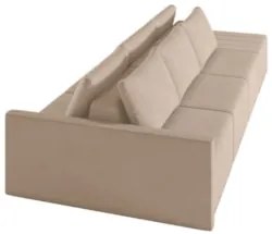 Sofá Ilha Modular com Puff para Sala Living 312cm Georgia Z08 Veludo B