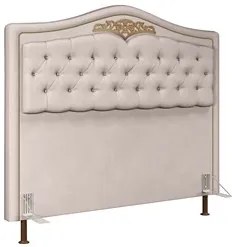 Cabeceira Cama Box Casal Queen 160cm com Tachas Imperial Veludo J02 Be