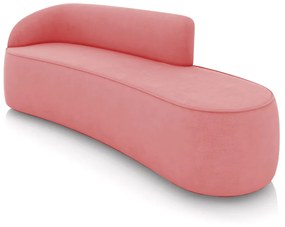 Sofá 4 Lugares Orgânico 220 cm Morgan Suede D03 - D'Rossi - Rose