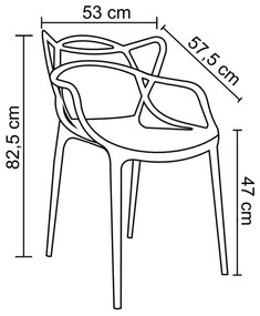 Kit 3 Cadeiras Decorativas Sala e Cozinha Feliti (PP) Preto G56 - Gran Belo