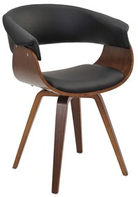 Cadeira Giratória Decorativa para Escritório Home Office Ohana PU Sintético Preto G56 - Gran Belo
