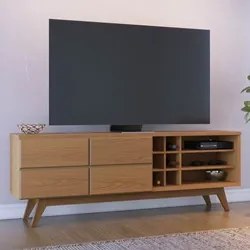 Rack para Sala Bancada de TV 70 Pol 180cm Noruega C05 Freijó - Mpozena