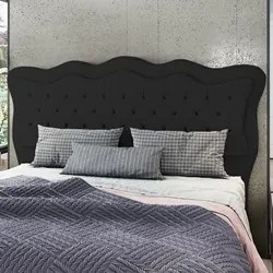 Cabeceira Casal Queen Cama Box 160cm Oregon I02 Linho Preto - Mpozenat